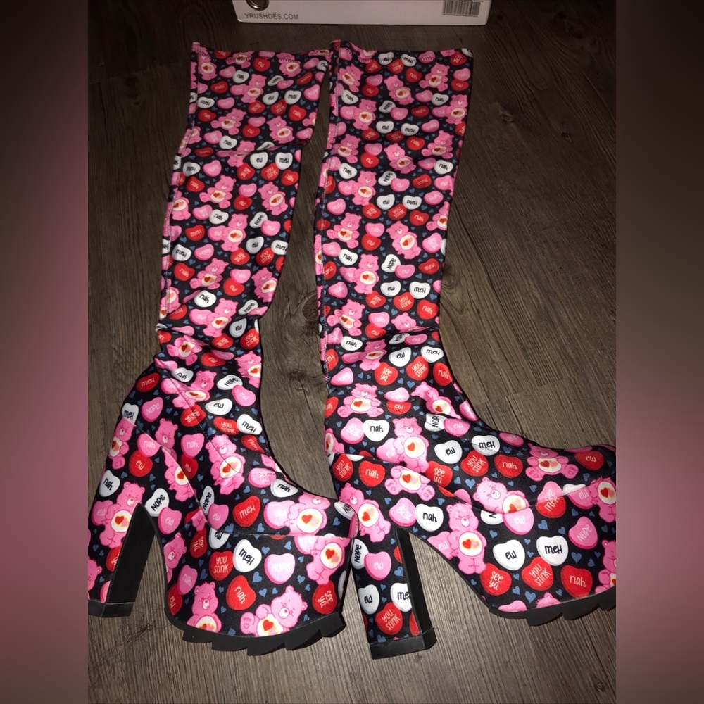 Brand new care bear Valentine’s boots